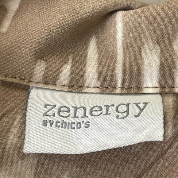 Ikat Zip Front Long Sleeve Anorak Jacket Chico's Zenergy XL - Picture 5 of 5